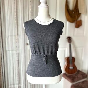 gNw grey round neck sweater vest